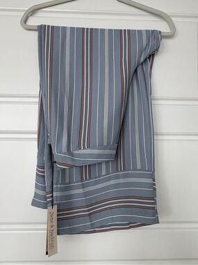 june & hudson Blue Striped Wide-Leg Pants